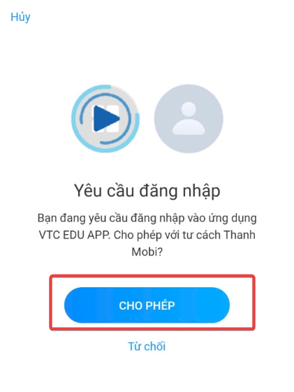 Ảnh nút Cho phép