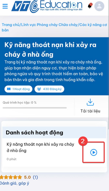 Ảnh nút Bắt đầu học tập
